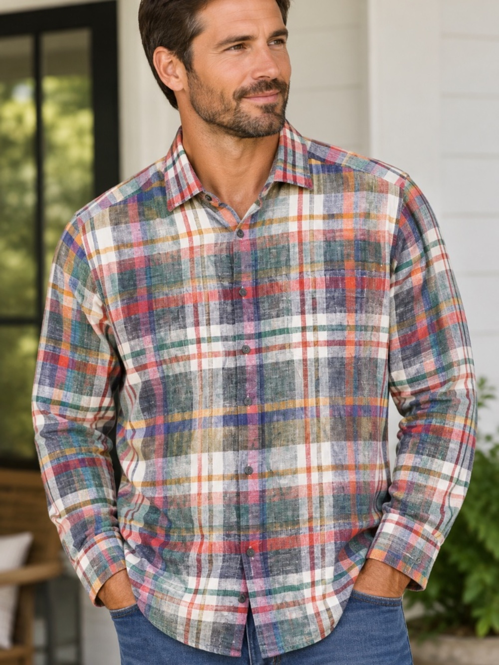 St. Croix 100% Linen Button Down Shirt